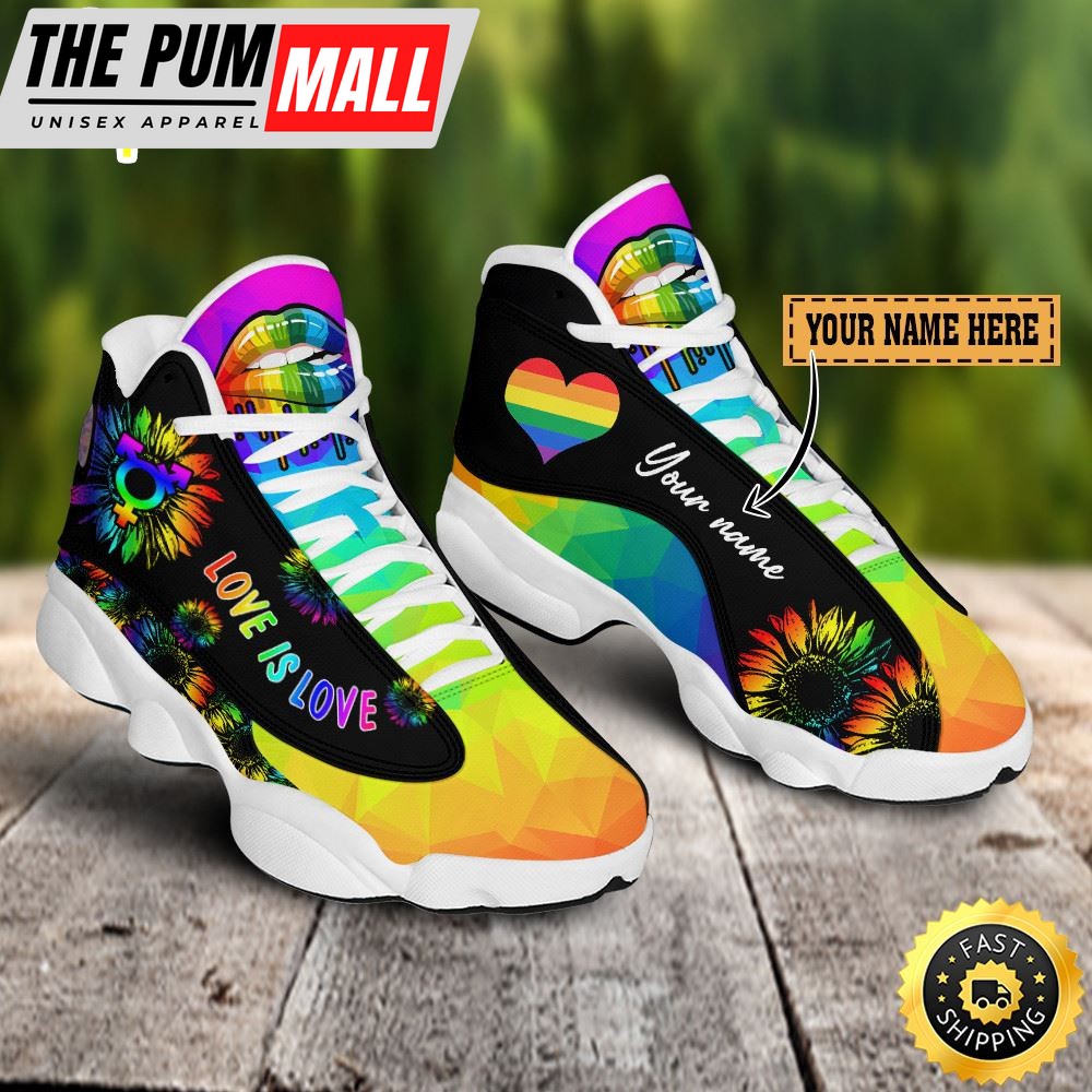 Love Is Love Lgbt Pride Custom Name Jd13 Shoes