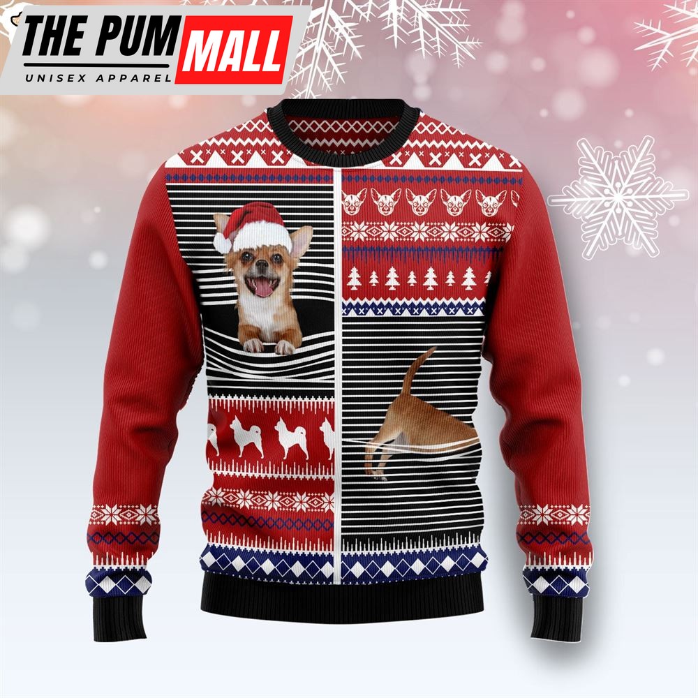 Lovely Chihuahua Ugly Christmas Sweater – Gift For Dog Lovers – Lover Xmas Sweater Gift