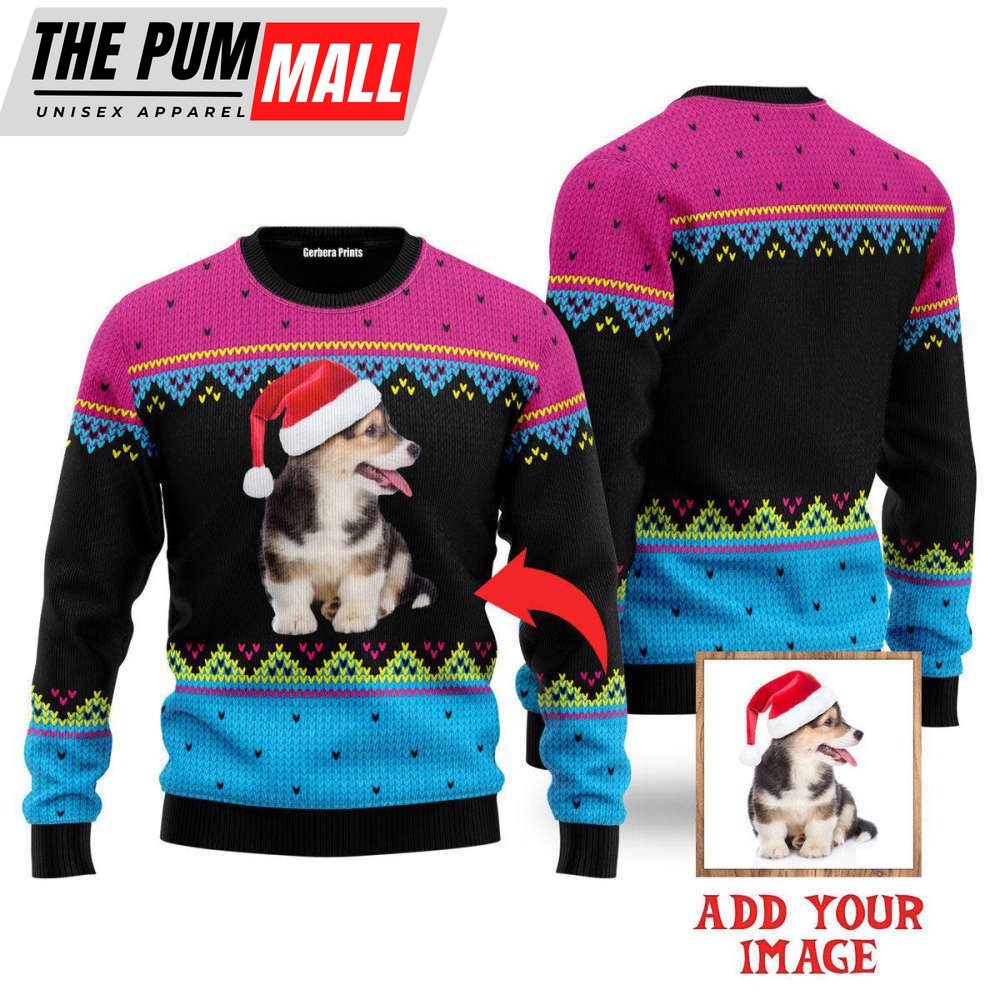 Lovely Corgi Dog On Christmas Party Custom Christmas Sweaters For Men & Women