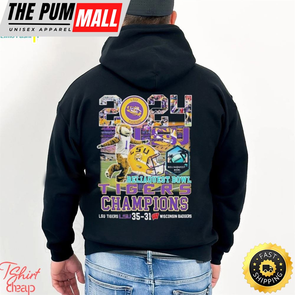 Lsu Tigers Mascot 2025 Reliaquest Bowl Champions Shirt