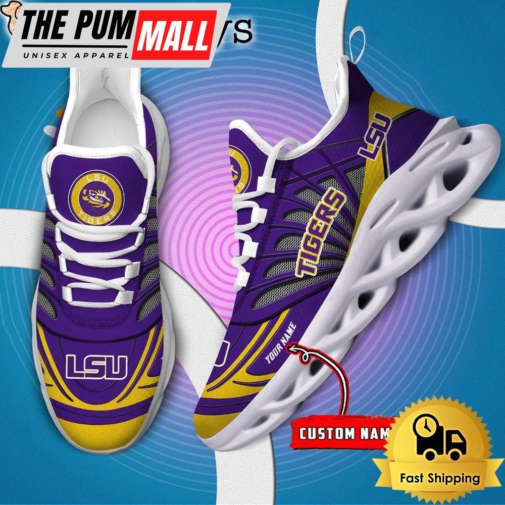 LSU Tigers NCAA Custom Max Soul Shoes Sneaker