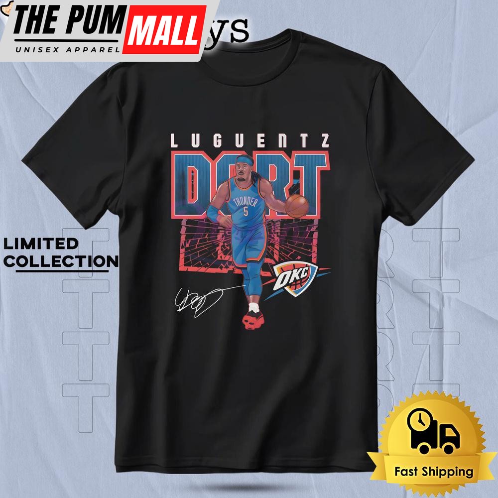 Luguentz Dort Oklahoma City Thunder Shattered Basketball T Shirt