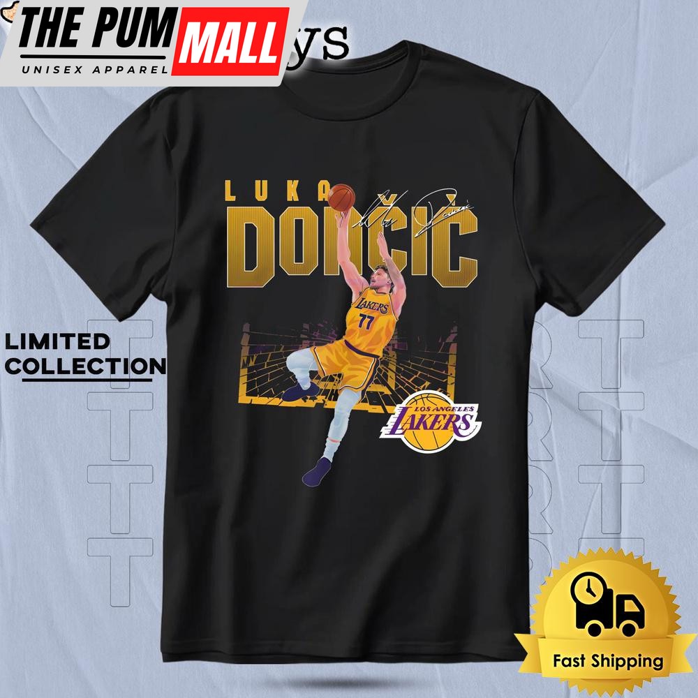 Luka Doncic Los Angeles Lakers Shattered T Shirt