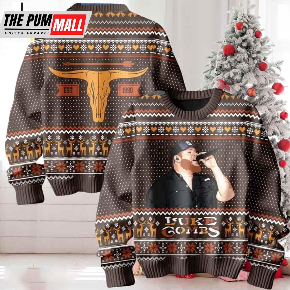 Luke Comb 2025 Best Fan Ugly Christmas Sweater