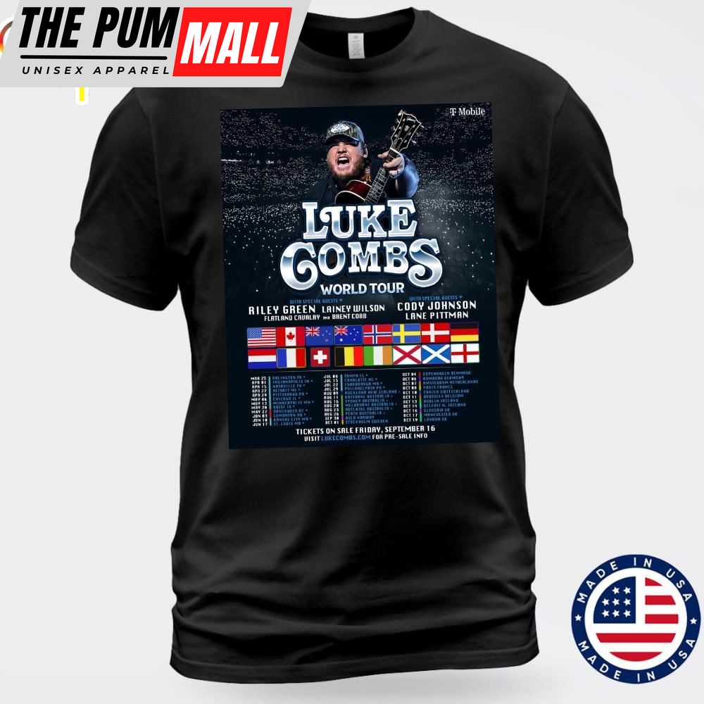 Luke Combs Getting Old 2025 World Tour Unisex T-shirt