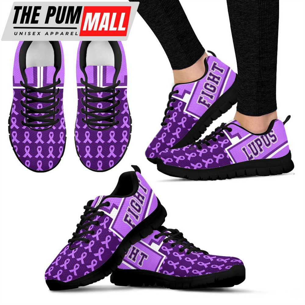 Lupus Shoes Fight Square Sneaker Fashion Sneaker Walking Shoes – Best Shoes For Men And Women – Cancer Awareness Shoes