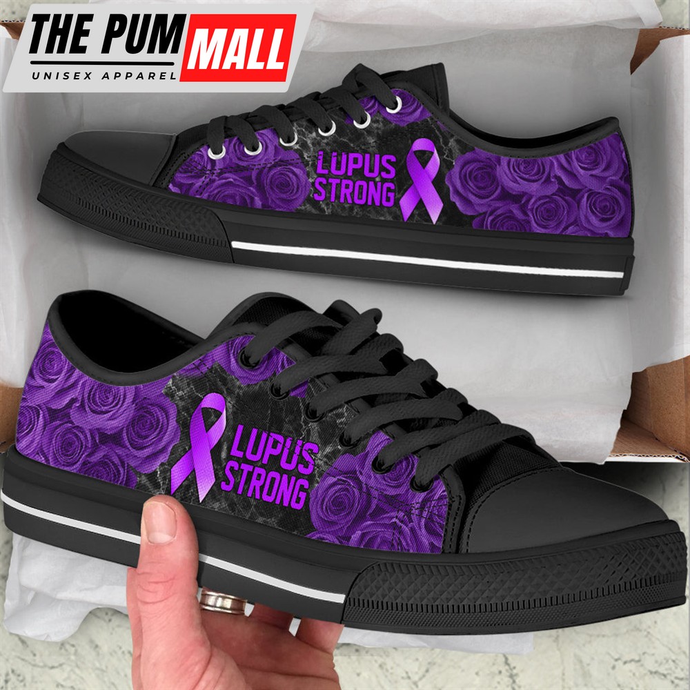 lupus-shoes-strong-rose-flower-low-top-shoes-best-gift-for-men-and-women-can-wslv64m0 Lupus Shoes Strong Rose Flower Low Top Shoes – Best Gift For Men And Women – Cancer Awareness Shoes