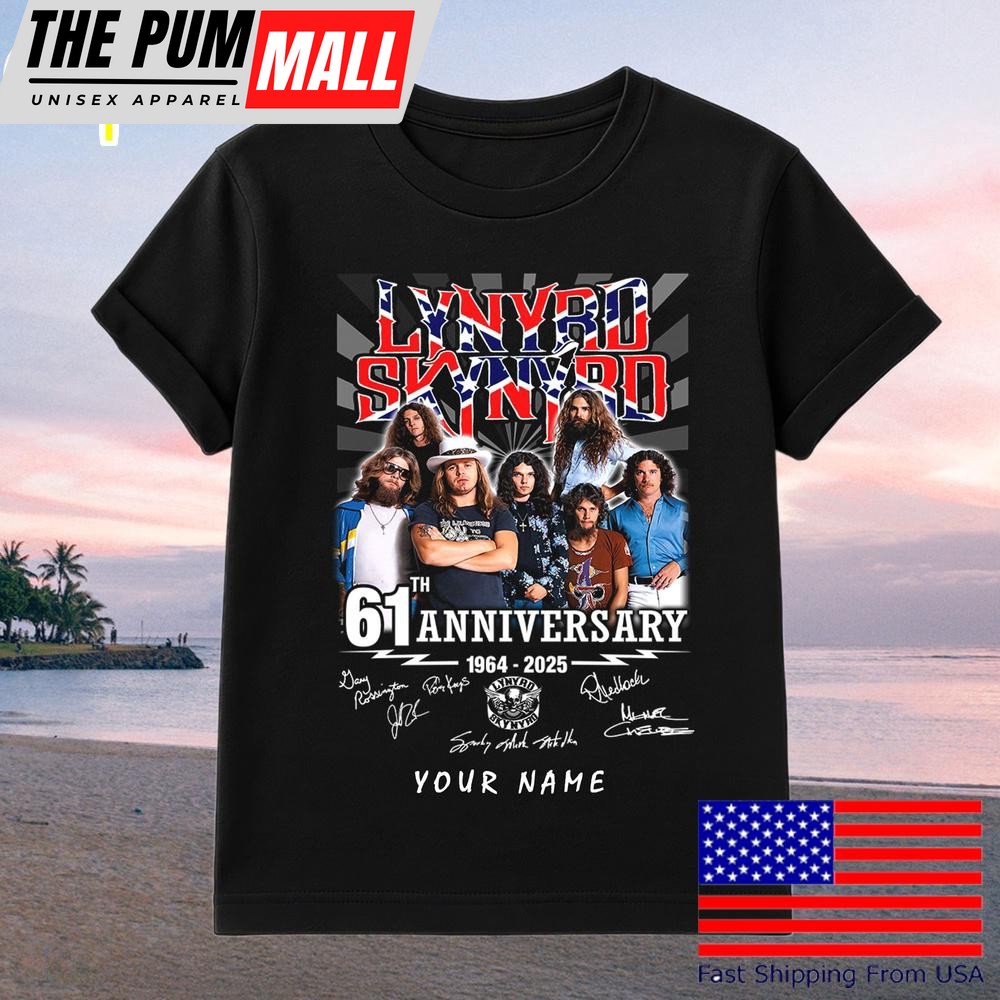 Lynyrd Skynyrd 61Th Anniversary 2025 Custom Name T-Shirt