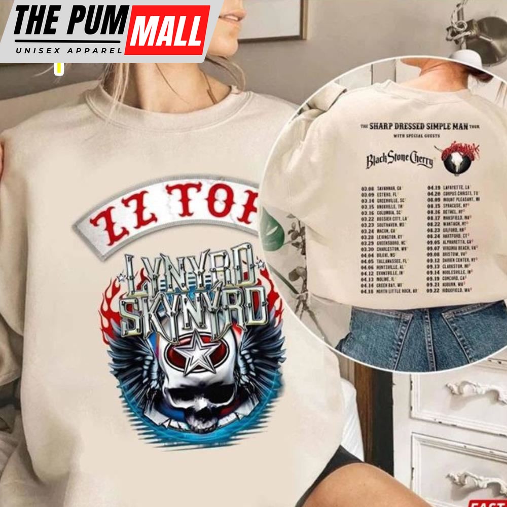 Lynyrd Skynyrd Zz Top Tour 2025 Shirt World Tee T-Shirt