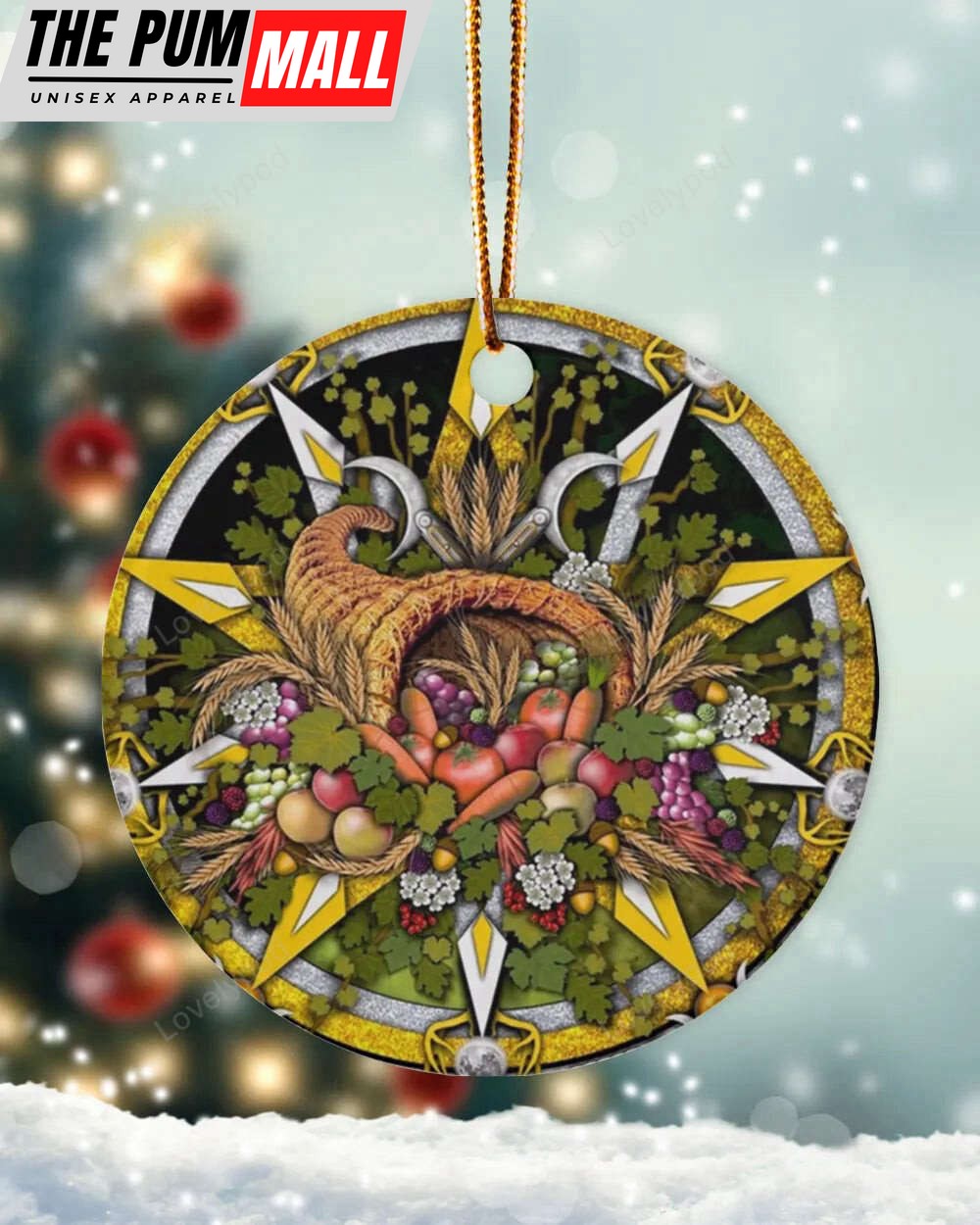 Mabon Pentacle Christmas Ornament, Christmas Gift Decor Limited Edition