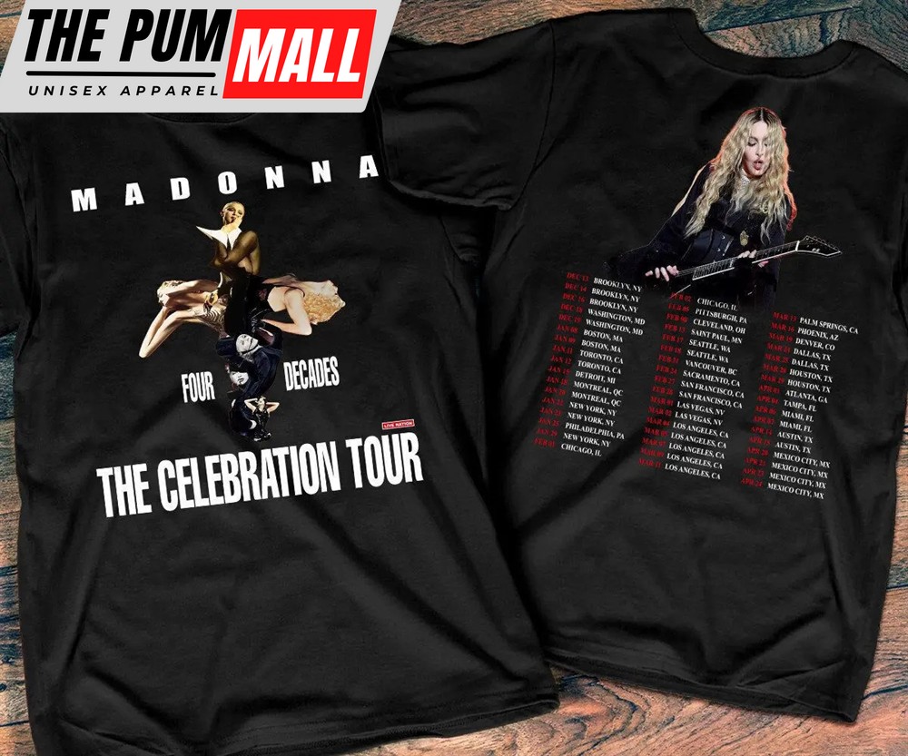 Madonna The Celebration Tour 2023-2024 T-Shirt Music Shirt For Fan
