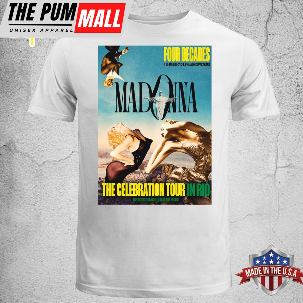 Madonna The Celebration Tour in Rio Plate Signed Unisex T-shirt