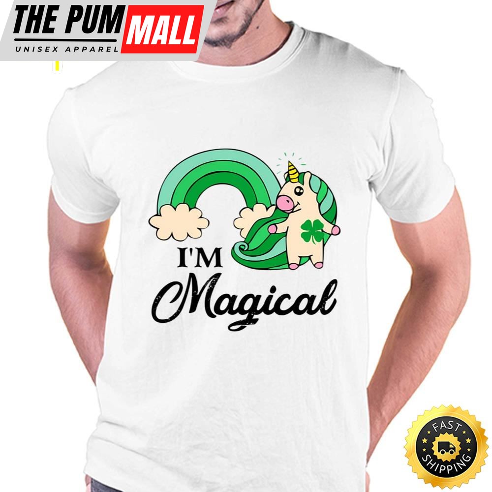 Magical Rainbow Unicorn St Patricks Day T-Shirt