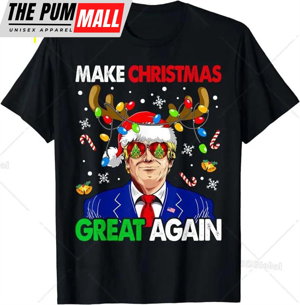 Make Christmas Great Again Funny Trump Ugly Christmas Men T-Shirt Family Holiday Gift T-Shirts Women Men Clothing Tee Tops 9403193786675