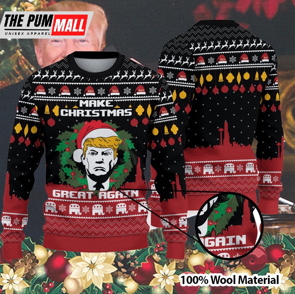 Make Christmas Great Again Trump Ugly Sweater