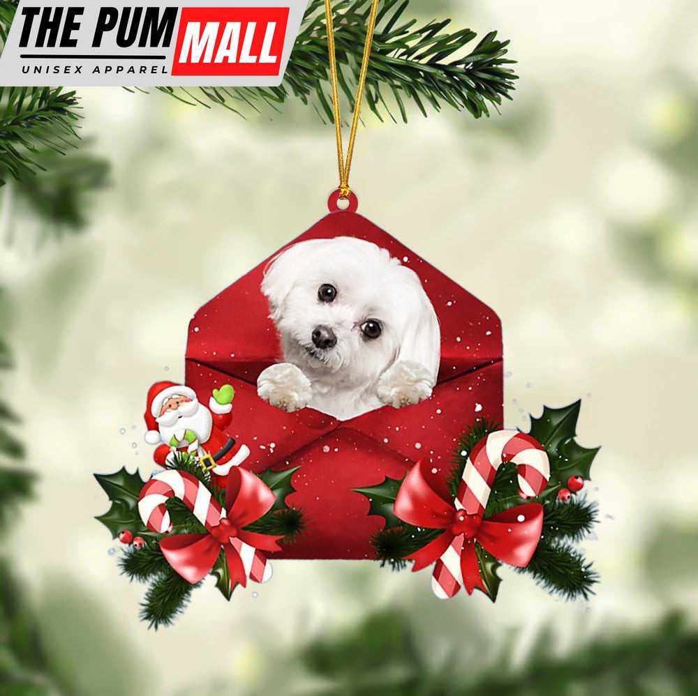 Maltese Christmas Letter Ornament – Car Ornament – Gifts For Pet Owners Limited Edition