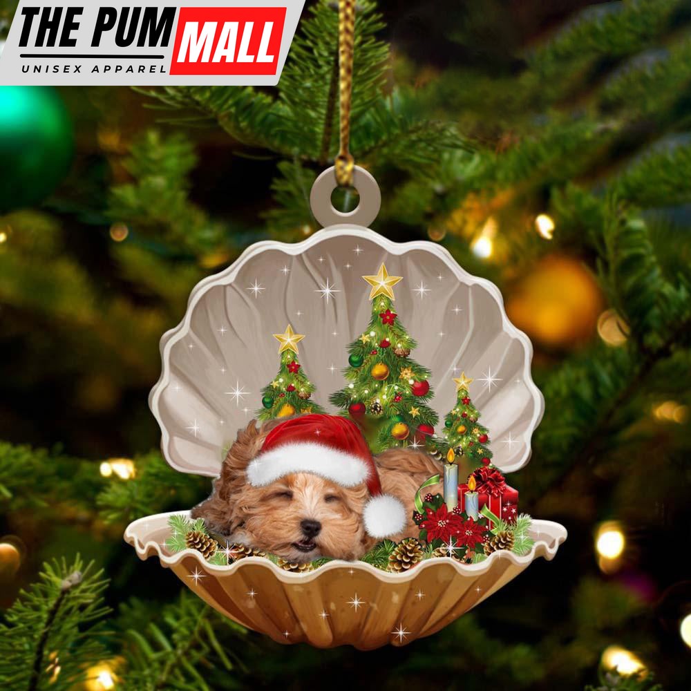 Maltipoo – Sleeping Pearl in Christmas Two Sided Ornament – Christmas Ornaments For Dog Lovers Limited Edition