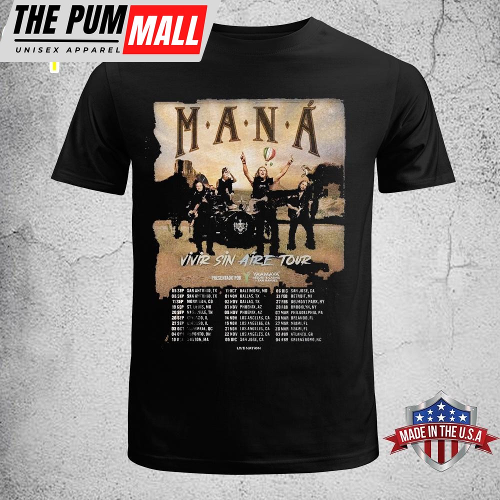 Mana Vivir Sin Aire Tour 2025 Unisex T-Shirt
