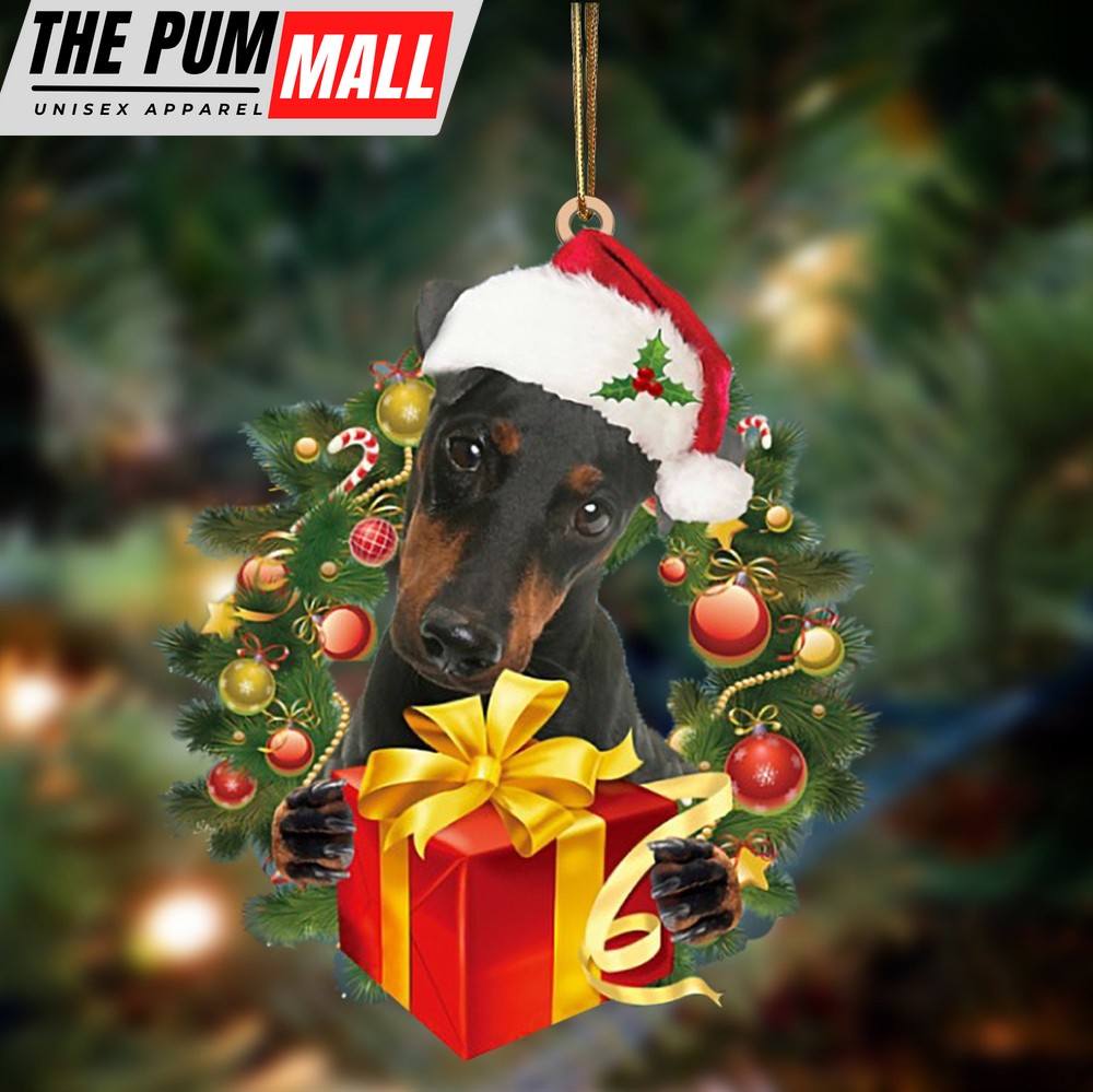 Manchester Terrier Give Gifts Hanging Ornament – Flat Acrylic Dog Ornament – Dog Lovers Gifts For Him Or Her Limited Edition