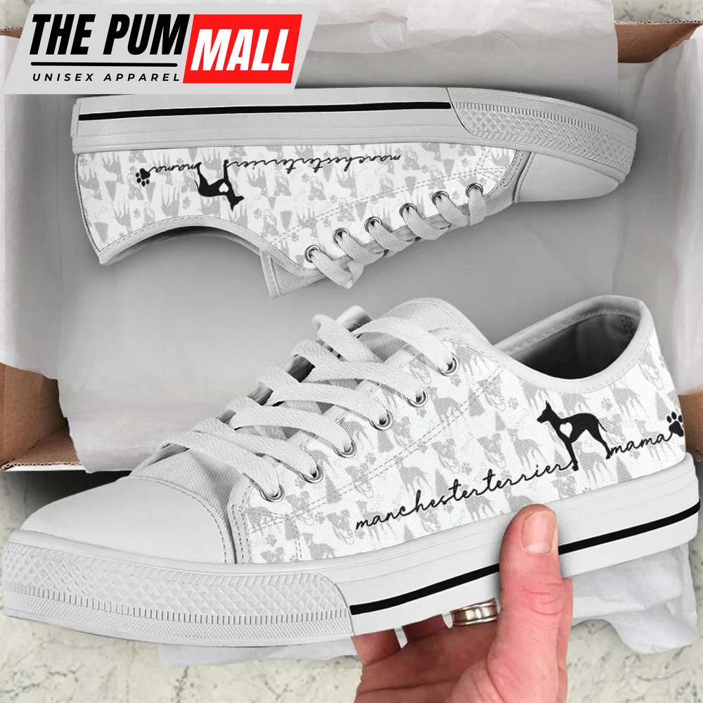 Manchester Terrier Low Top Shoes – Dog Walking Shoes Men Women – Dog Memorial Gift