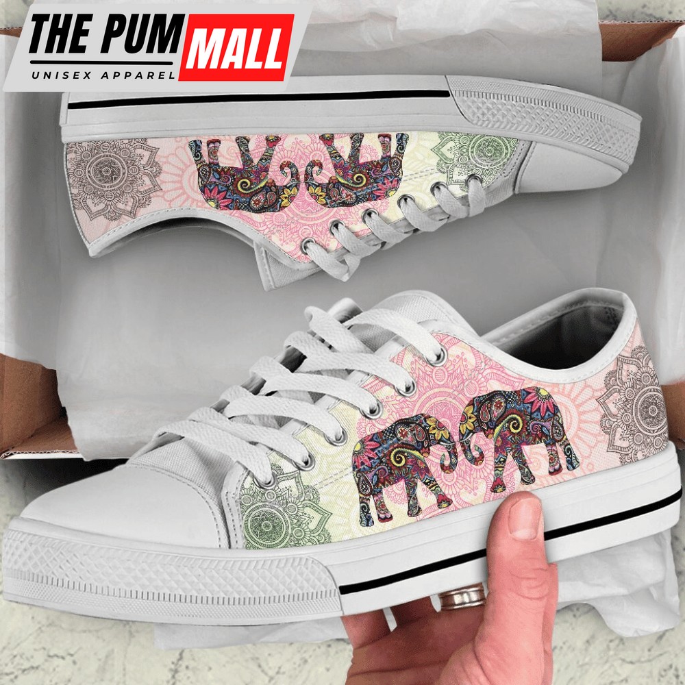 mandala-elephant-low-top-shoes-sneaker-tm010014sb-trendy-footwear-p1pz0qhb Mandala Elephant Low Top Shoes Sneaker TM010014Sb Trendy Footwear