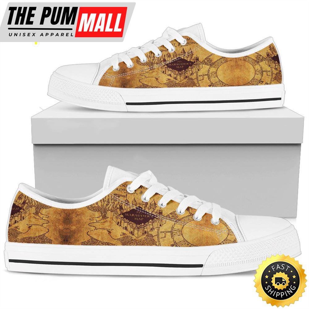 Marauder’s Map Women Low Top Canvas Shoes
