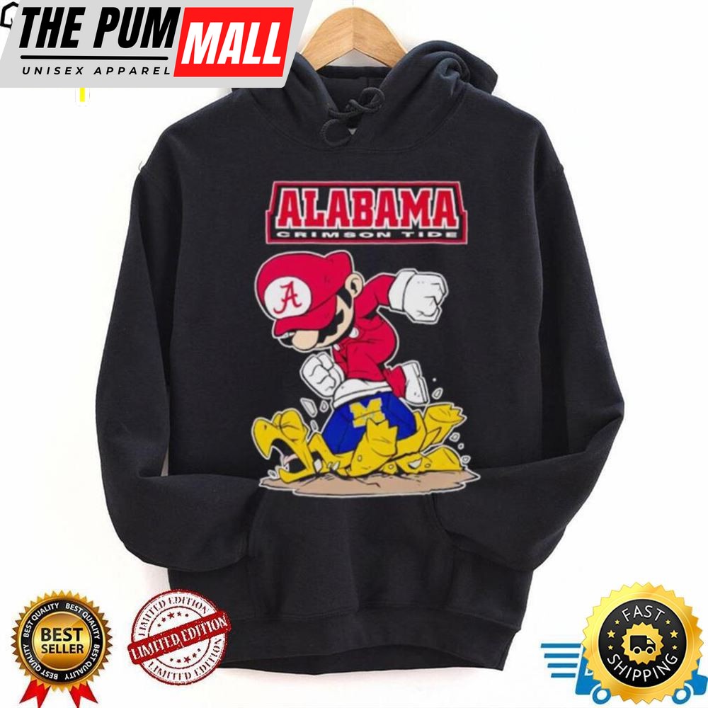 Mario Alabama Crimson Tide Stomp Michigan Wolverines Shirt