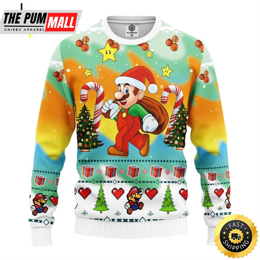 Mario Amazing Gift Idea Thanksgiving Gift Ugly Sweater