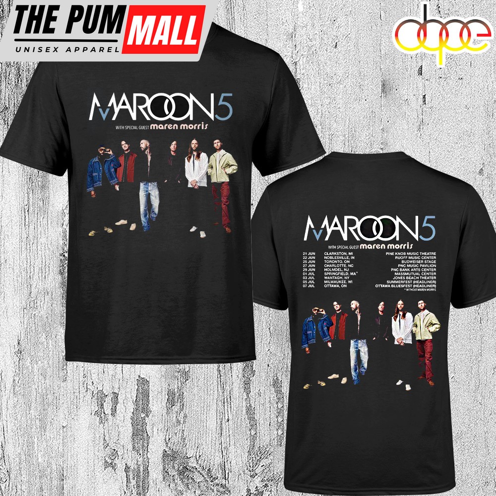 Maroon 5 2025 Tour Concert Music Unisex T-Shirt