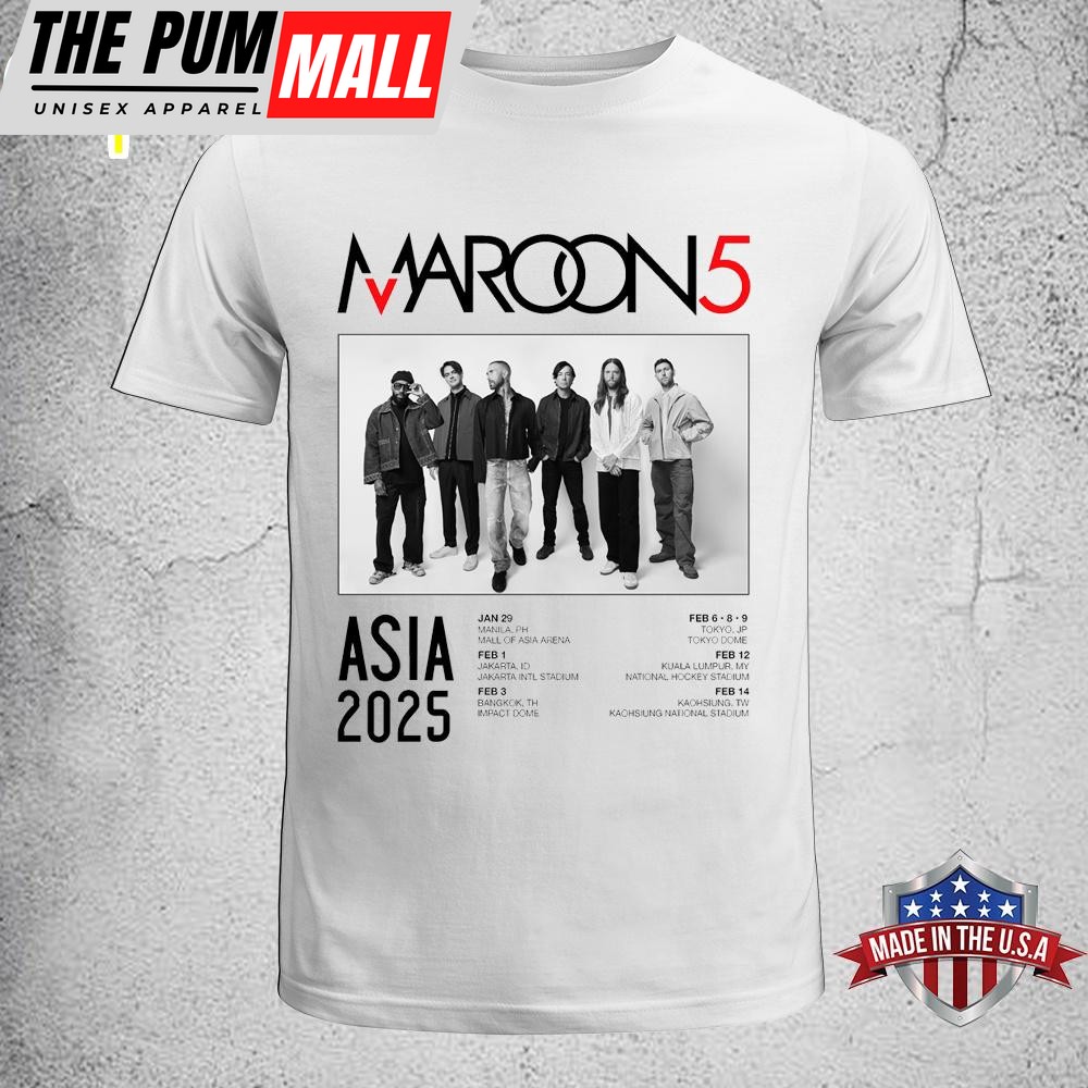 Maroon 5 Asia In Early 2025 Music Unisex T-Shirt