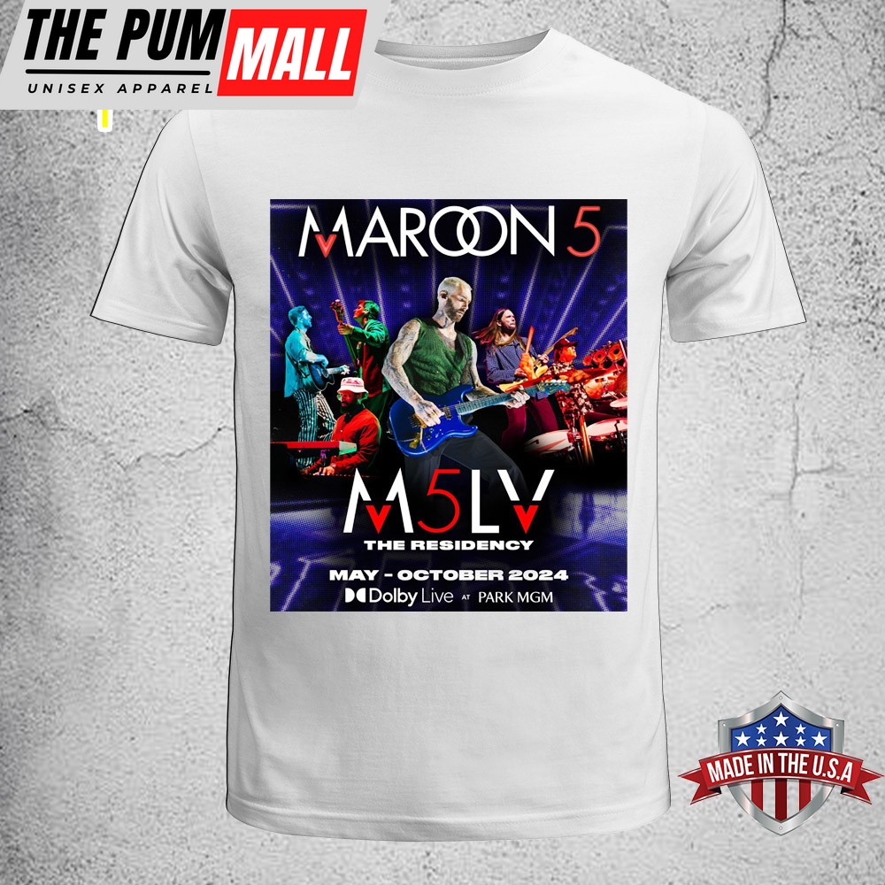 Maroon 5 M5LV The Residency Tour 2025 Unisex T-Shirt
