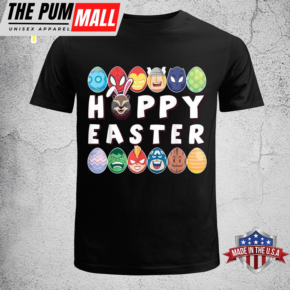 Marvel Easter Hoppy Easter Group Eggs Funny Easter Shirt