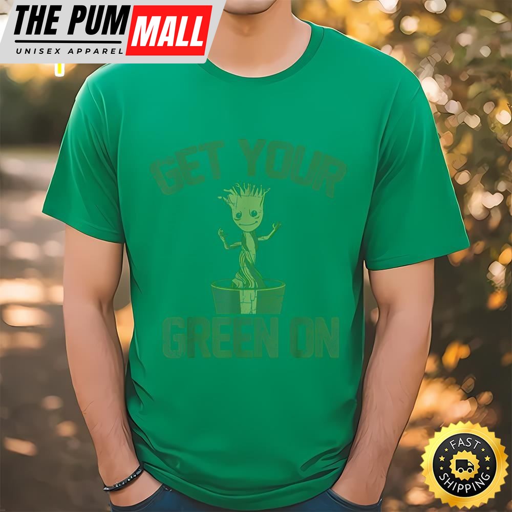 Marvel Guardians Groot Green On St. Patricks T-Shirt