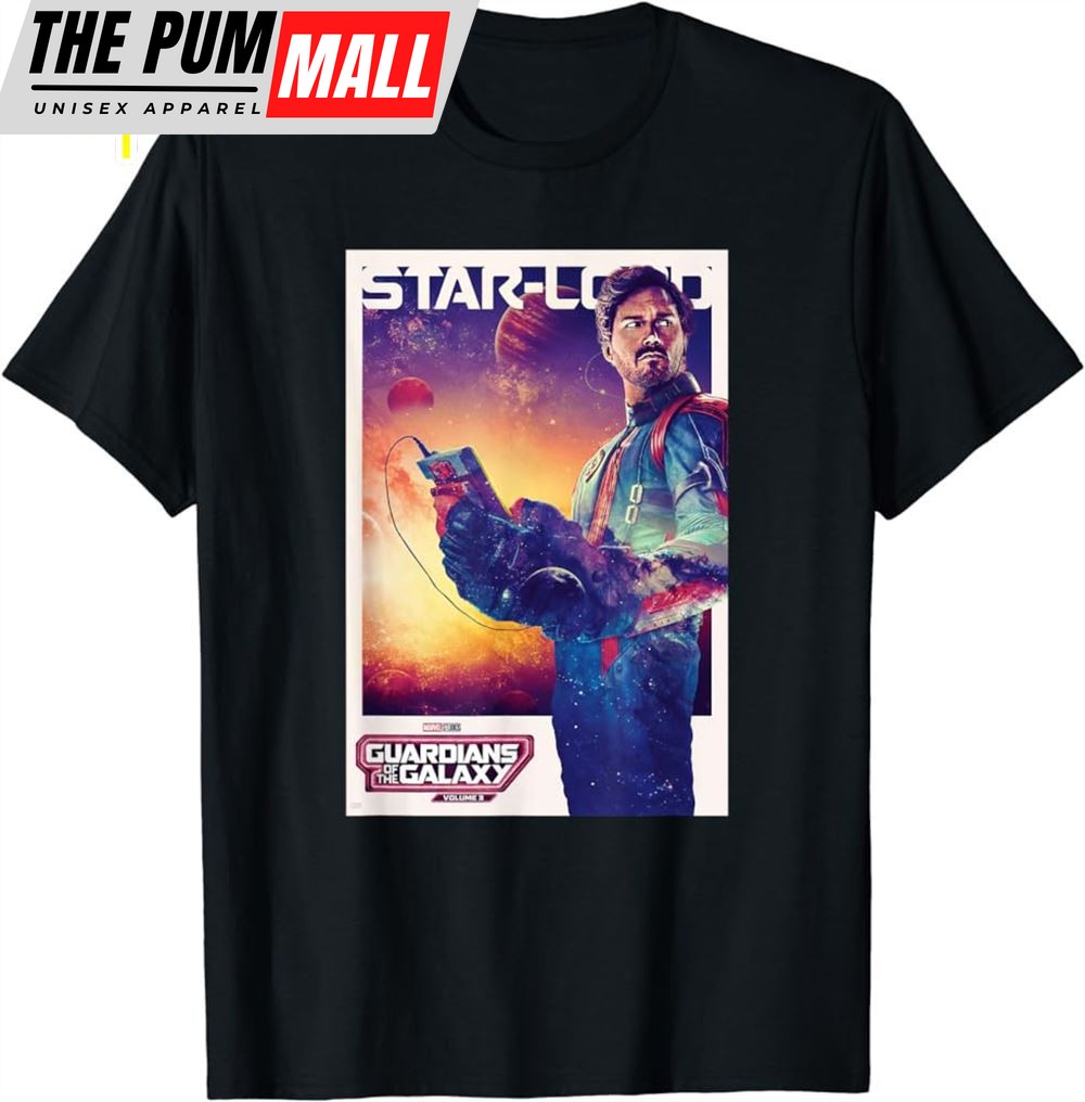 Marvel Guardians of the Galaxy Volume 3 Star-Lord Poster T-Shirt