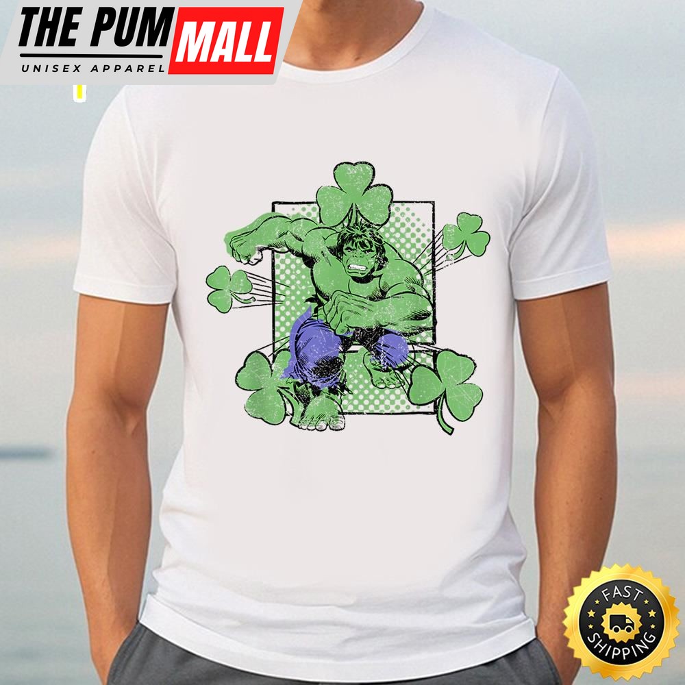 Marvel Incredible Hulk St. Patricks Day Shamrock T-Shirt