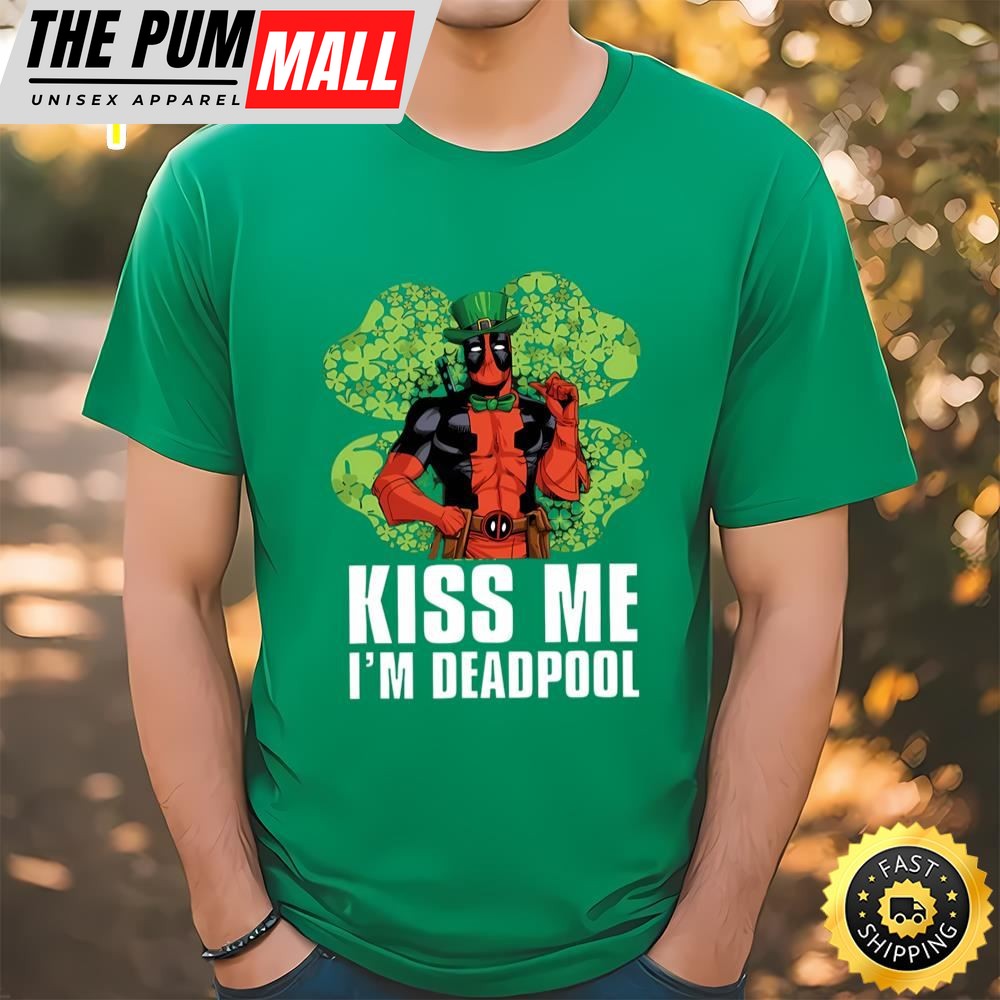 Marvel Kiss Me Im Deadpool Shamrock St. Patricks Day T-shirt