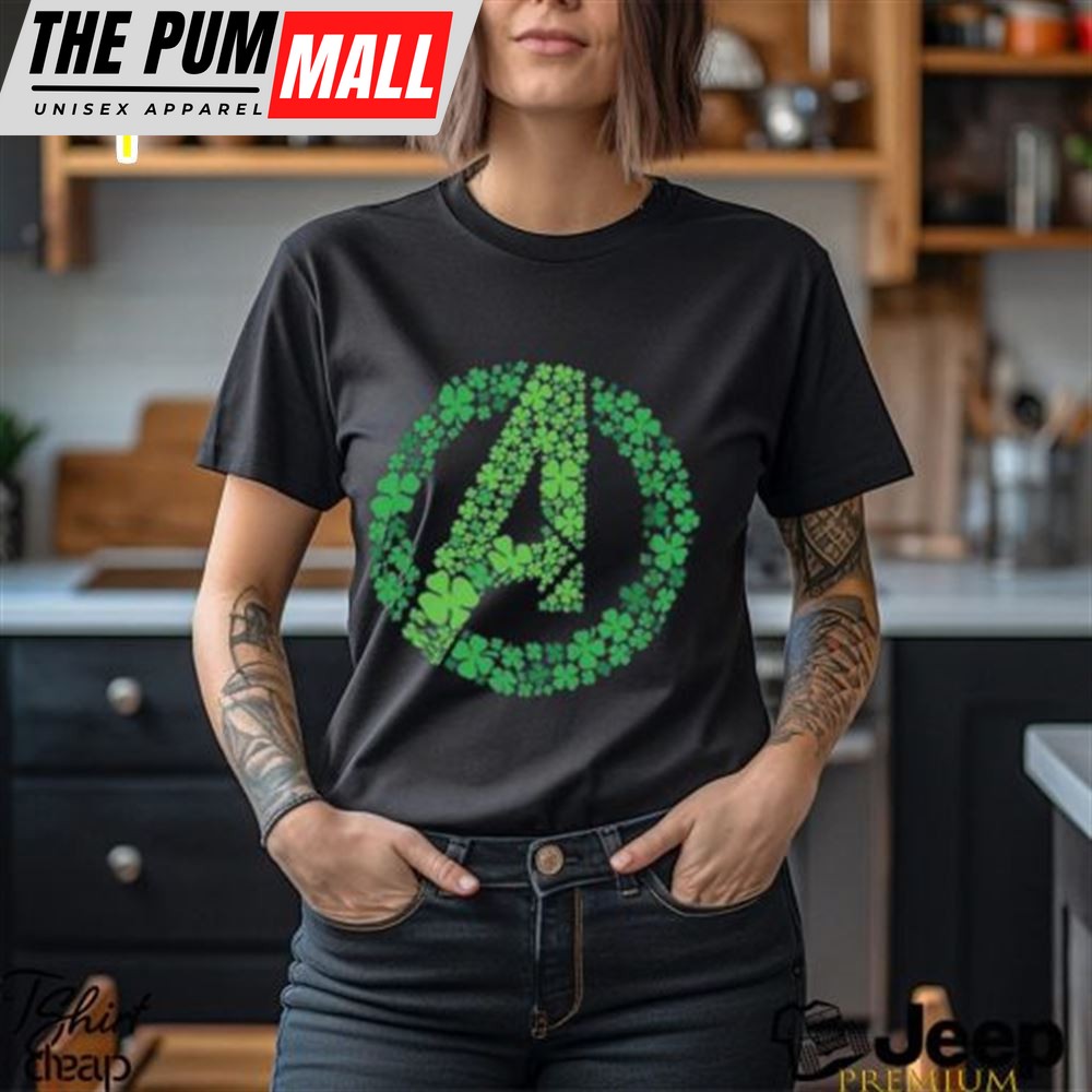 Marvel mad engine youth avengers clover st. paddys day graphic 2025 shirt