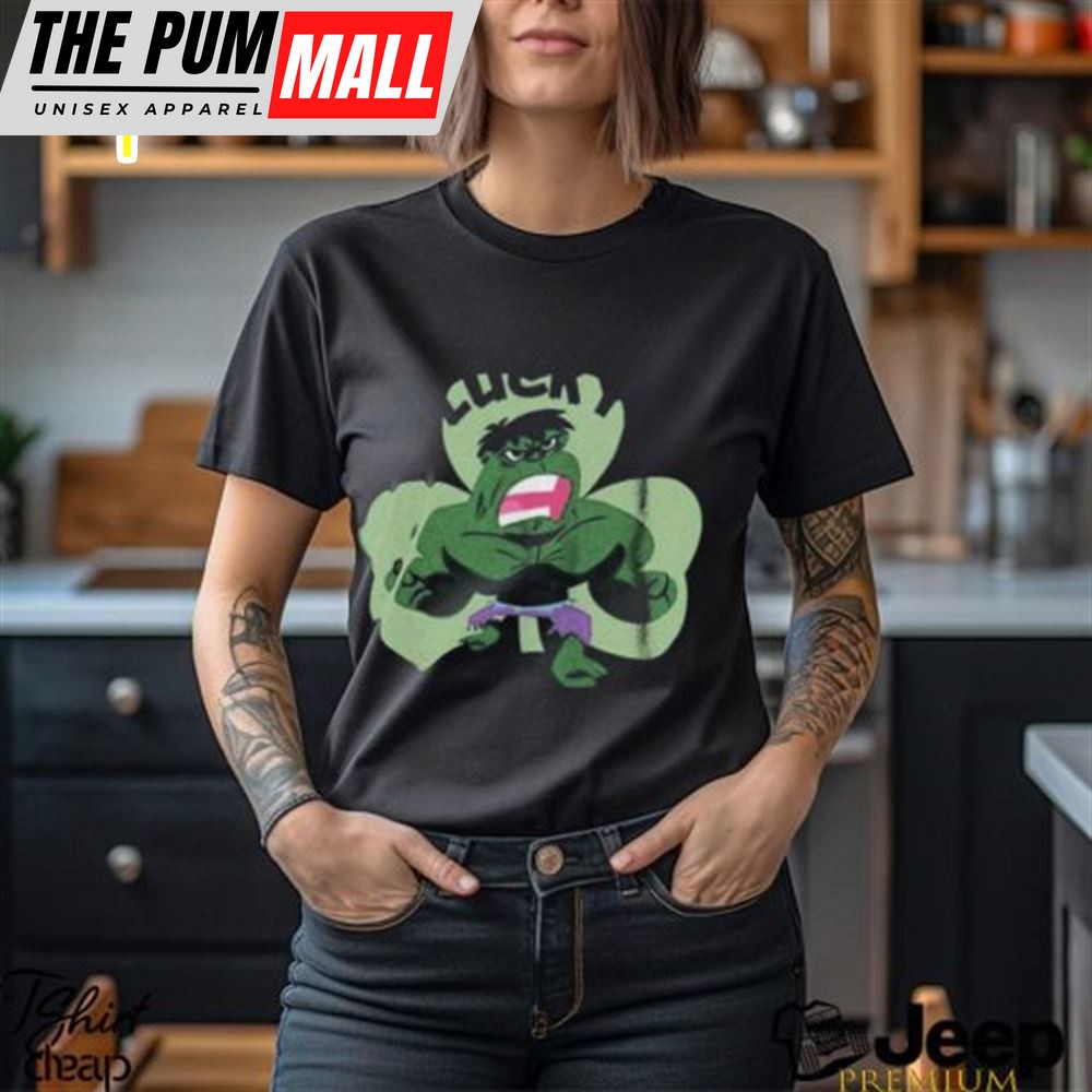 Marvel mad engine youth incredibly lucky hulk st. paddys day graphic 2025 shirt