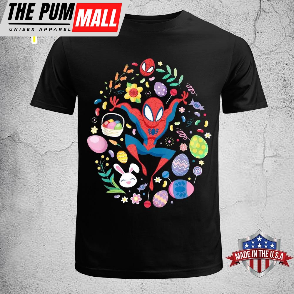 Marvel Spider-man Cartoon Easter Egg Funny Easter Shirt