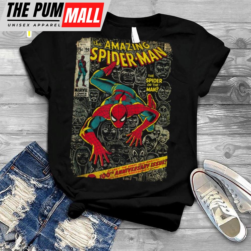 Marvel Spider Man Comic Book Anniversary Graphic T Shirt