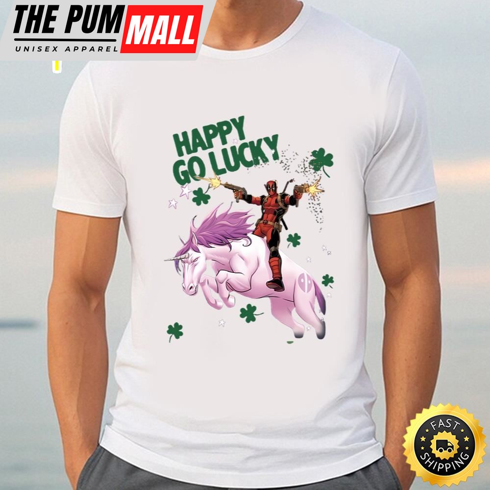Marvel St. Patricks Day Deadpool Happy Go Lucky T-Shirt