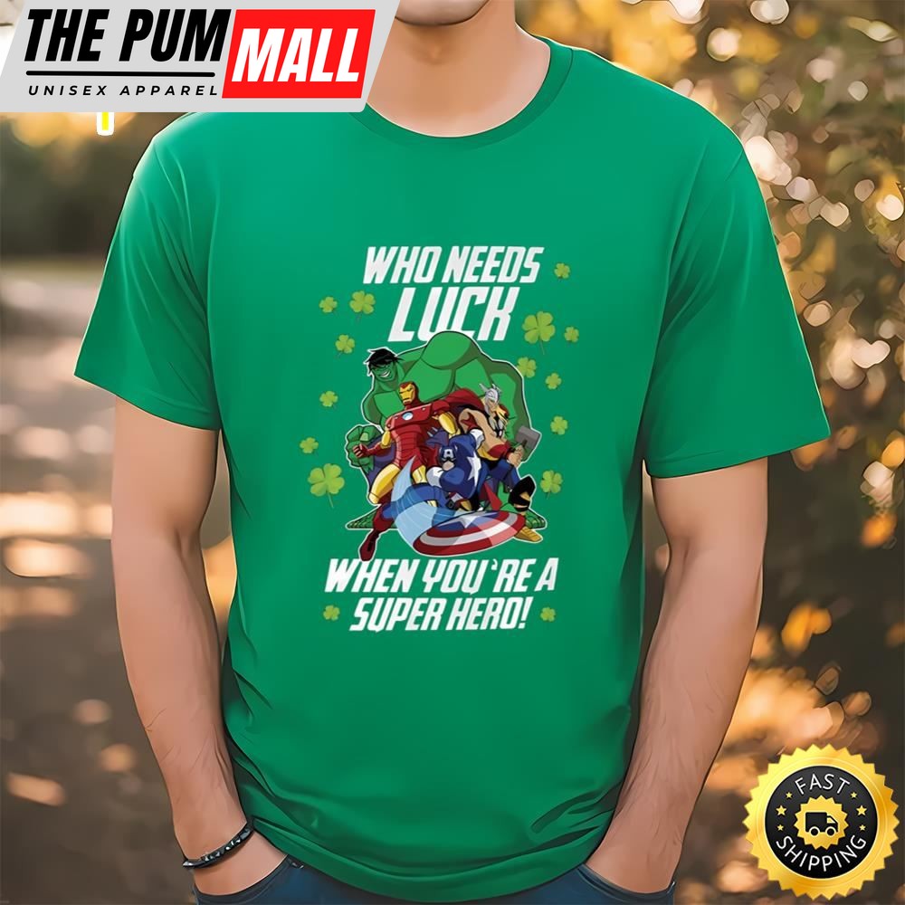 Marvel Super Hero Luck St Patricks Day Shamrock Shirt,Super Hero…