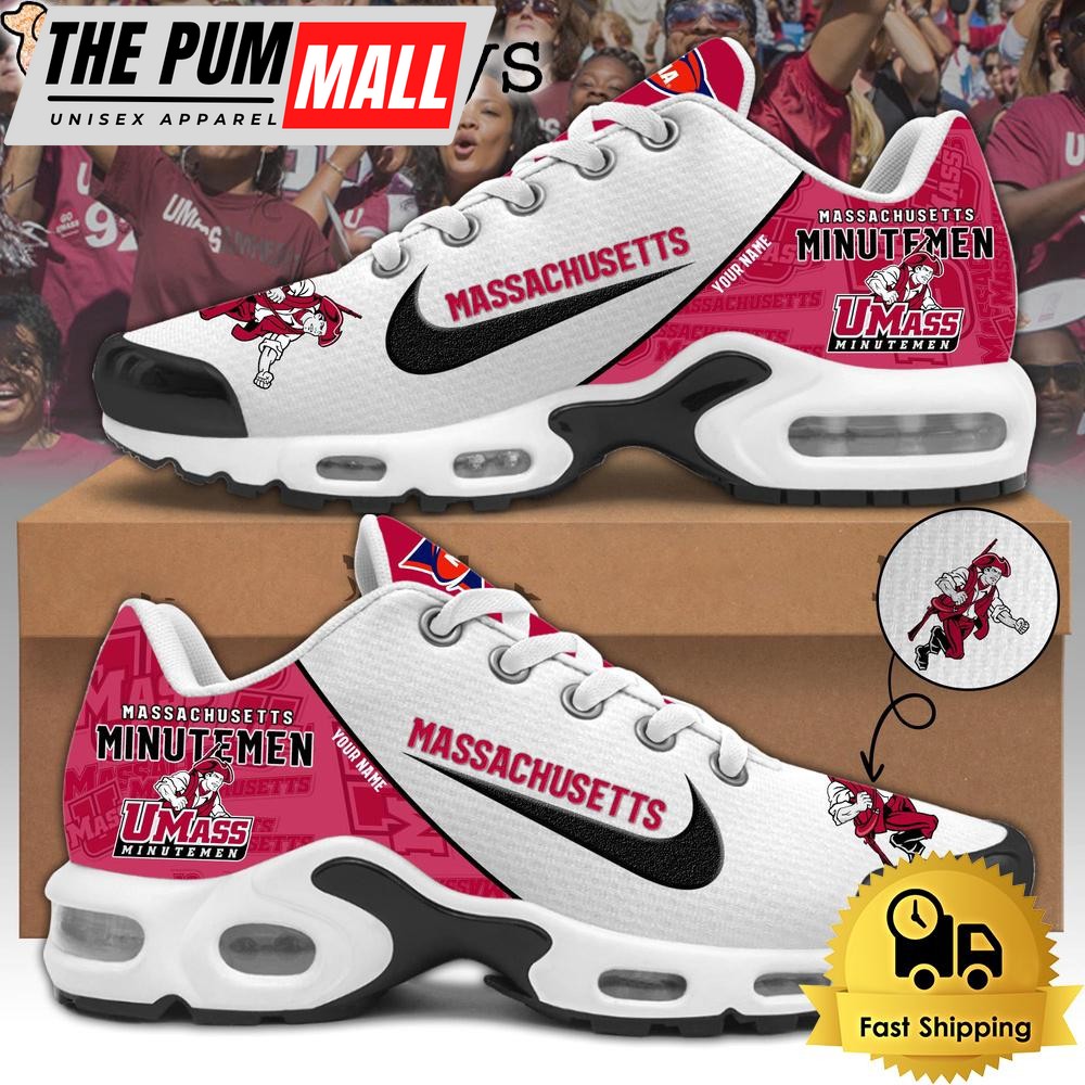 Massachusetts Minutemen Football Mascot Symbol Custom Air Max Plus Shoes