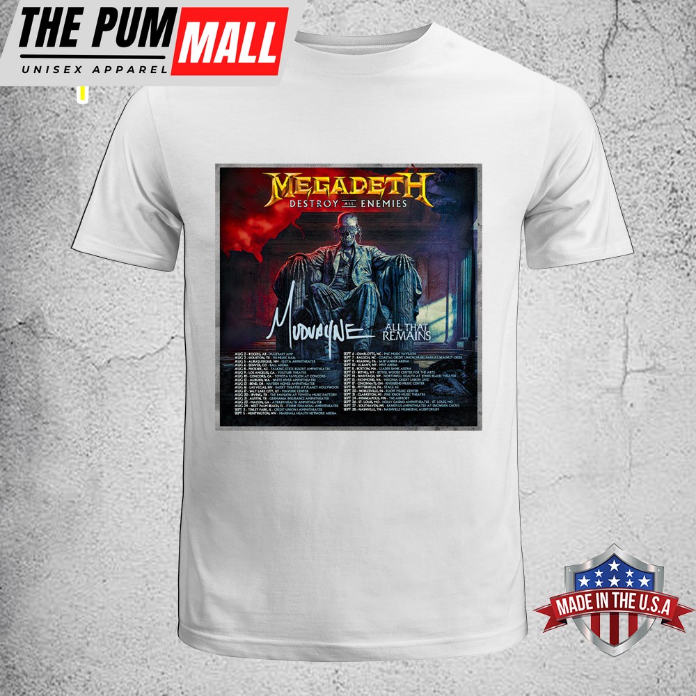 Megadeth Destroy Enemies All That Remains Tour 2025 Unisex T-Shirt