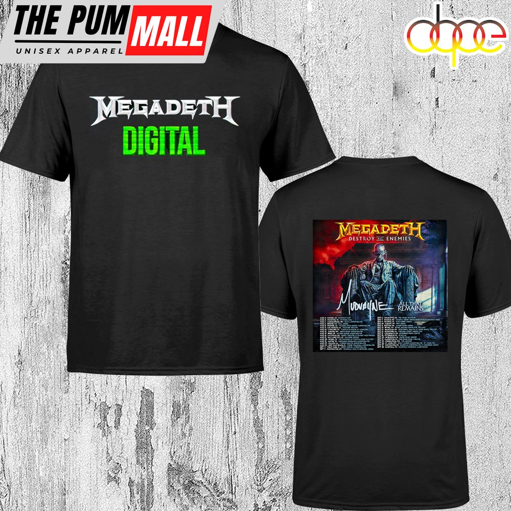 Megadeth Destroy Enemies Tour 2025 Music Unisex T-Shirt