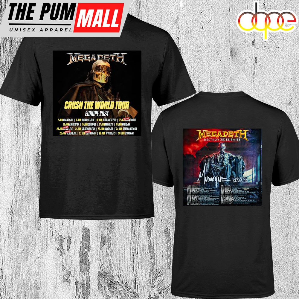 Megadeth World Tour 2025 Music Unisex T-Shirt