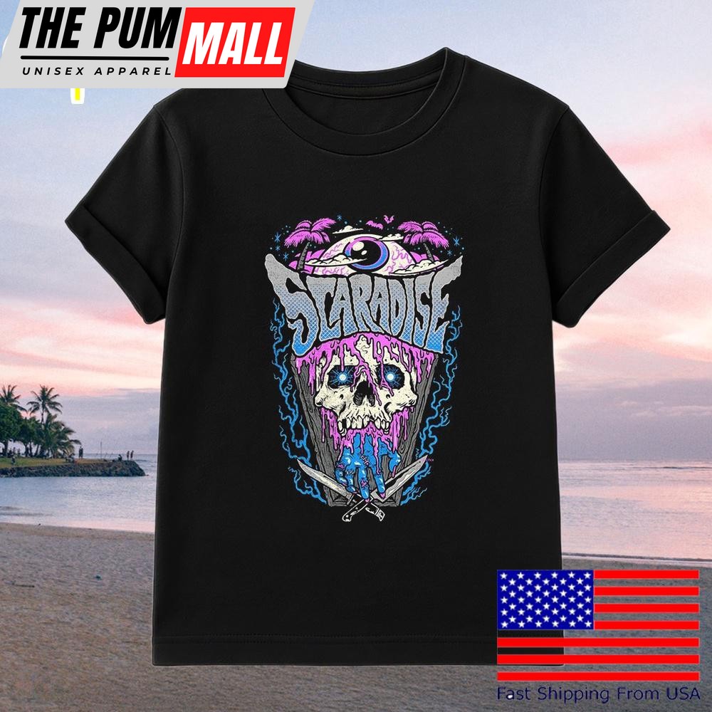 Melting Skull Eye Scaradise Coffin T-Shirt
