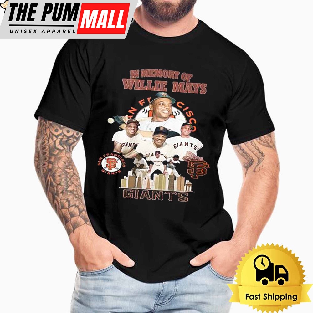 Memory Of Willie Mays Say Hey Kid 1931-2024 Thank You For The Memories T Shirt