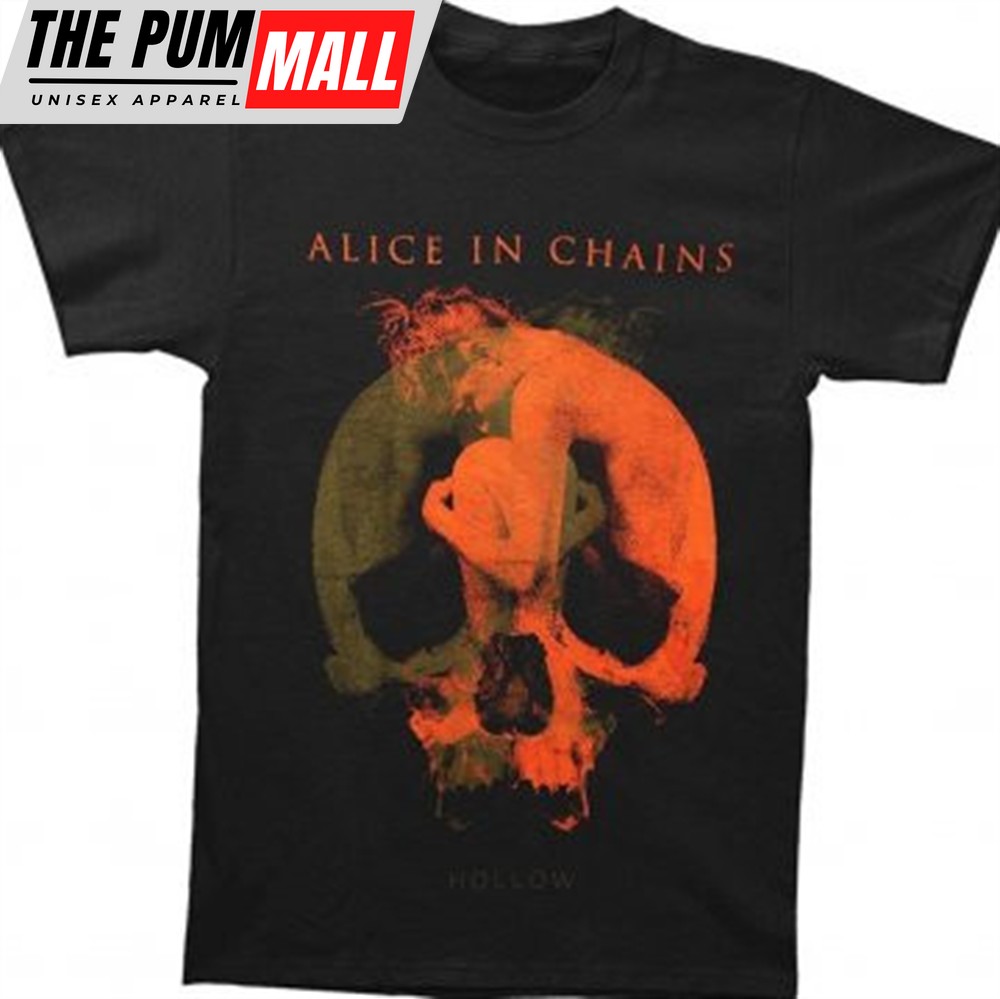 Mens Alice In Chains Graphic Printed Casual Tee TShirt Black Cotton