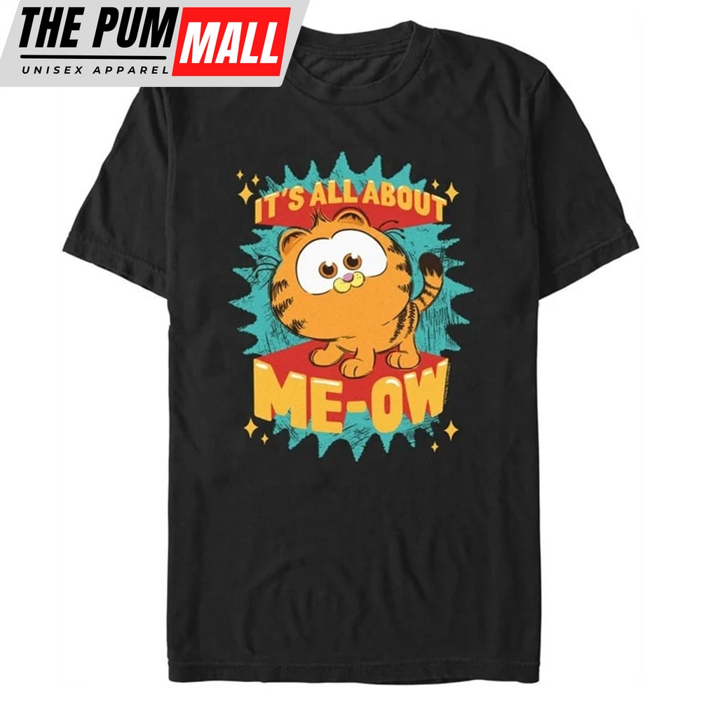 Mens The Garfield Movie Its All About Me-Ow Graphic Tee Shirt